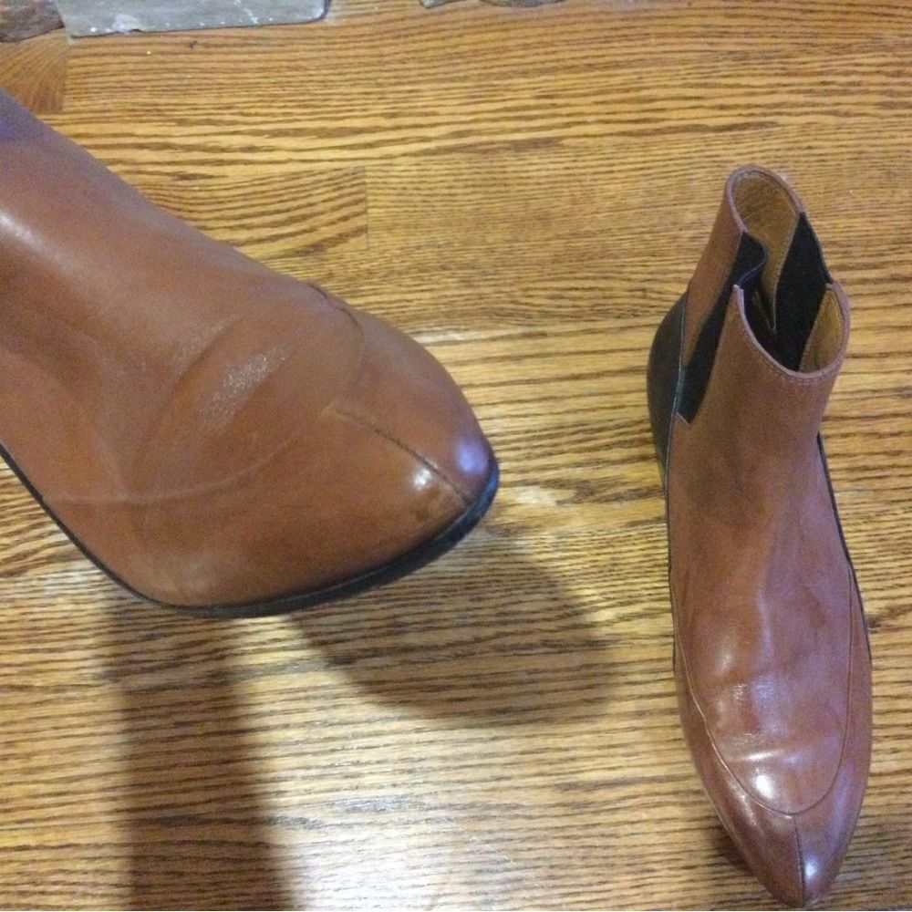 BALENCIAGA Leather Colorblock Pattern Chelsea Boots - Picture 7 of 11